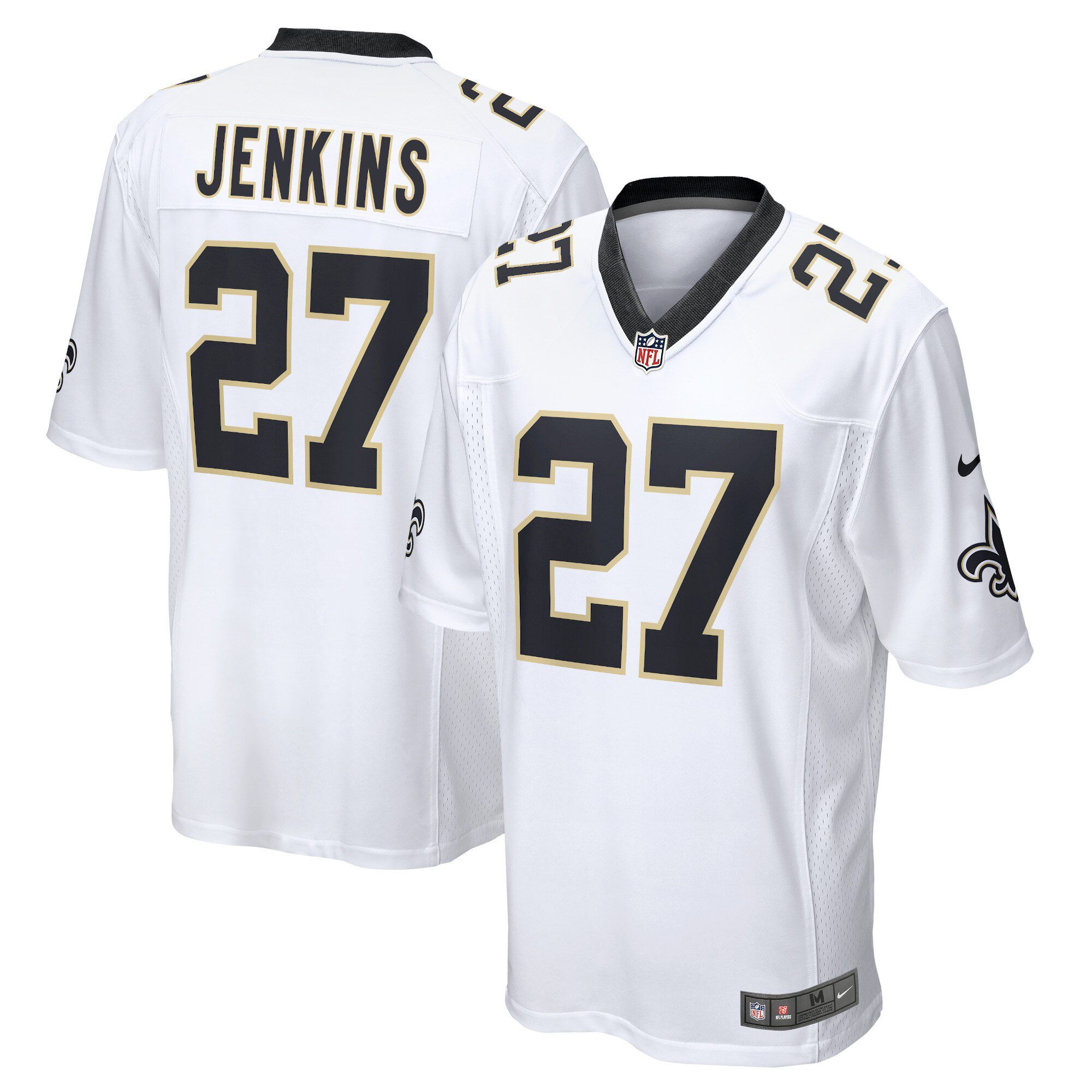 Men New Orleans Saints 27 Malcolm Jenkins Nike White Game Player NFL Jersey